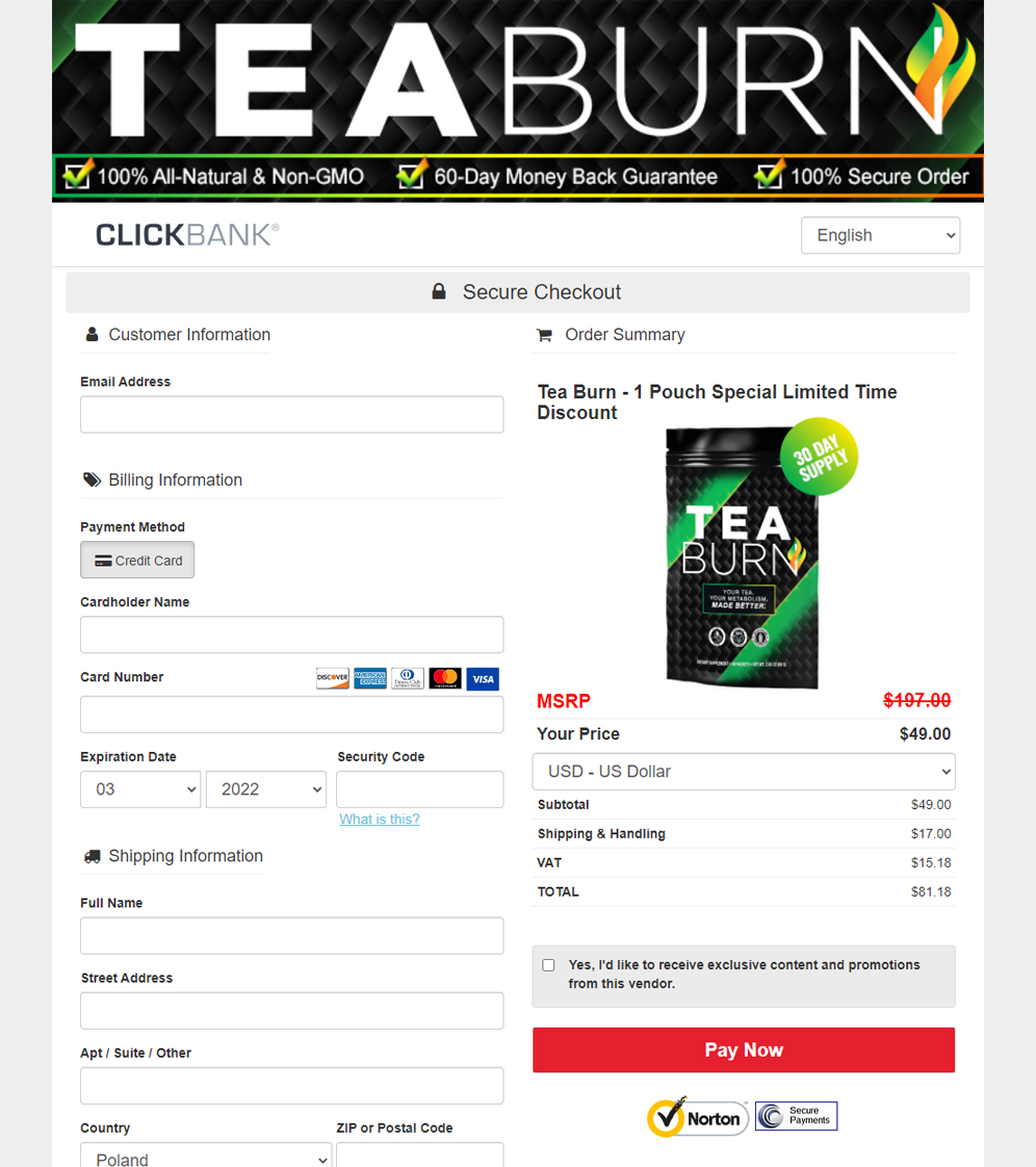 Get Tea Burn Online